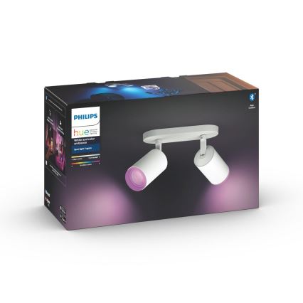 Philips - LED RGBW Ściemnialne oświetlenie punktowe Hue FUGATO 2xGU10/5,7W/230V