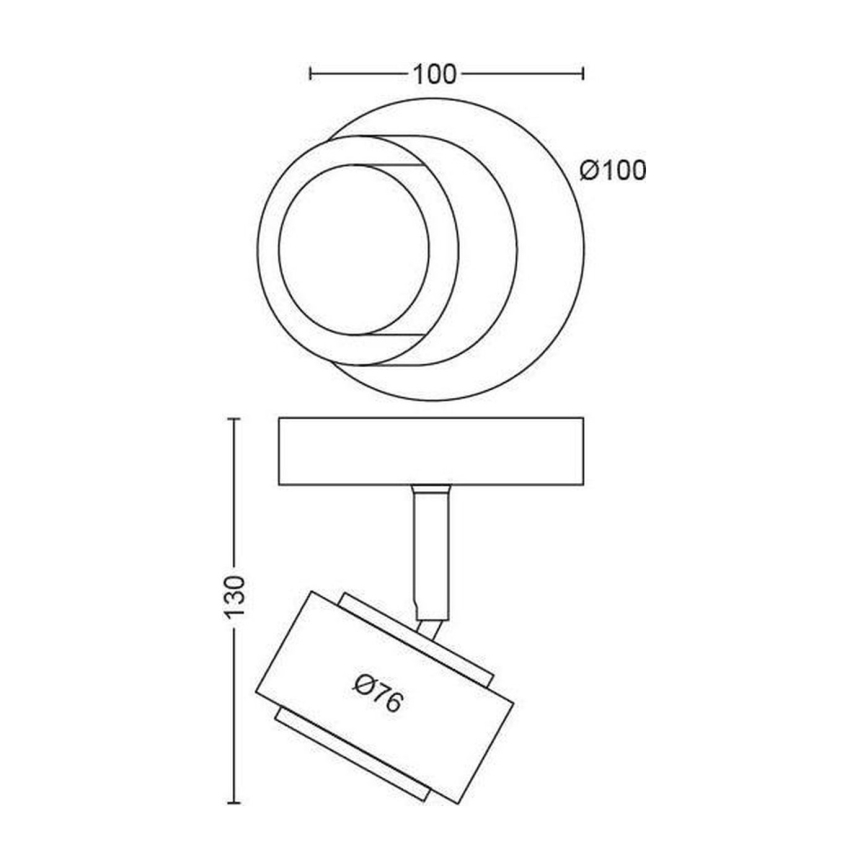 Philips 50651/05/P0 - LED Oświetlenie punktowe FERANO LED/4,3W/230V
