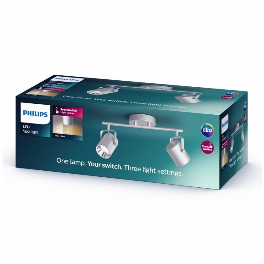 Philips 50662/14/P0 - Oprawa punktowa LED BYRE 2xLED/4,3W/230V 2200/2500/2700K