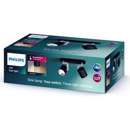 Philips - LED Ściemnialne oświetlenie punktowe 2xLED/4.5W/230V