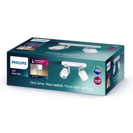 Philips - LED Ściemnialne oświetlenie punktowe 2xLED/4.5W/230V