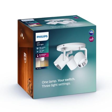 Philips - LED Ściemnialne oświetlenie punktowe 3xLED/4.5W/230V