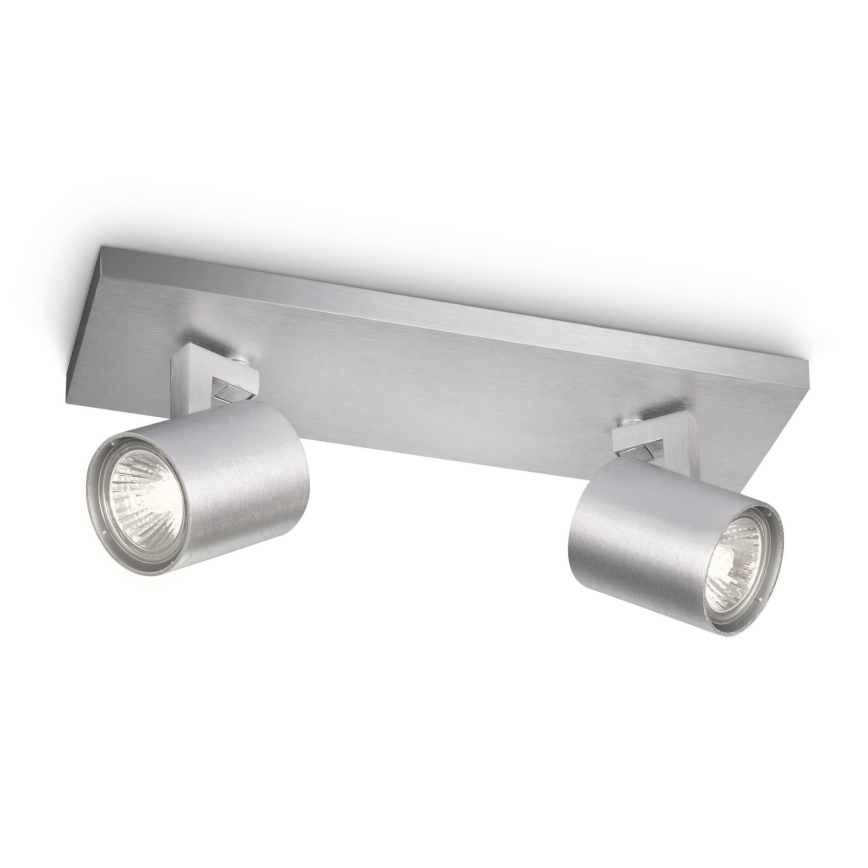 Philips 53092/48/16 - Reflektorek RUNNER srebrny 2xGU10/35W/230V