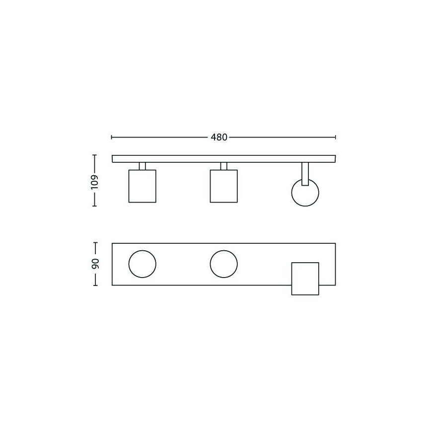 Philips - LED RGBW ściemnialna oprawa punktowa 3xGU10/6W/230V matowy chrom + pilot zdalnego sterowania