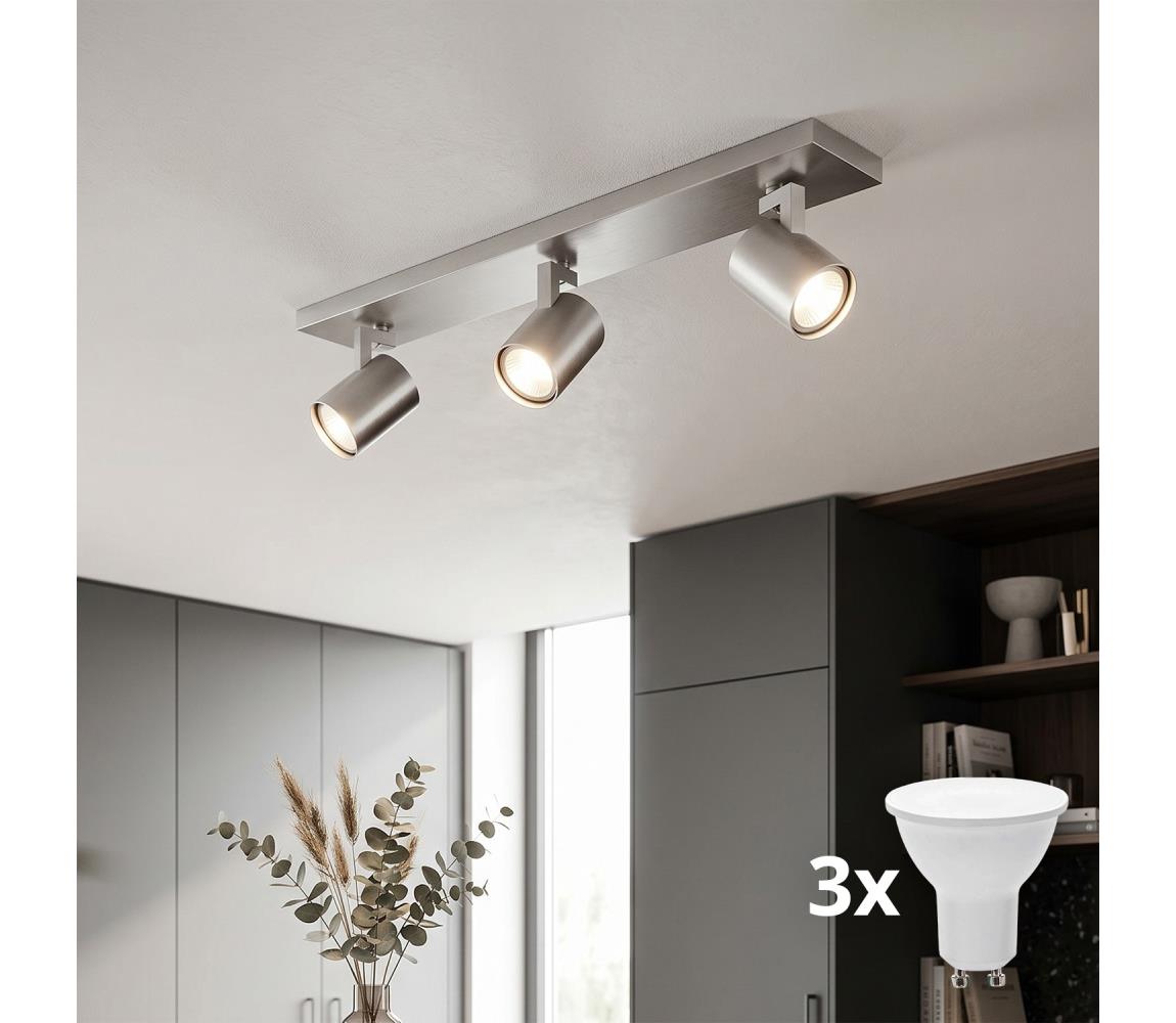 Philips 53093/48/12 - Oprawa punktowa LED RUNNER matowy chrom 3xGU10/20W/230V