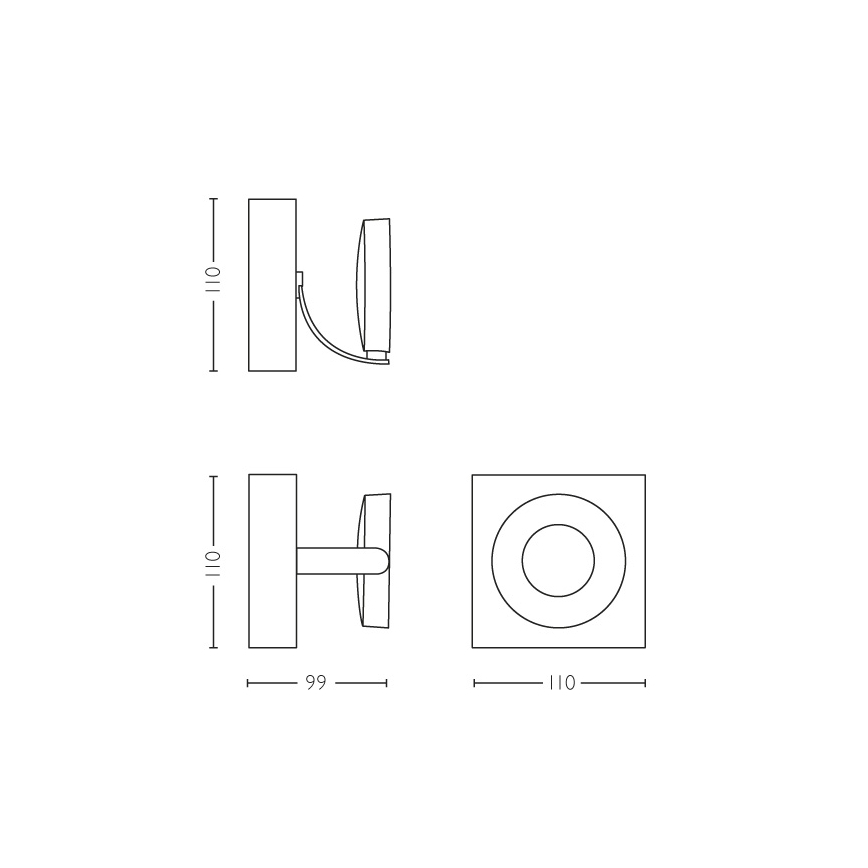 Philips 53170/31/P0 - Reflektor z funkcją ściemniania MYLIVING CLOCKWORK 1xLED/4,5W/230V