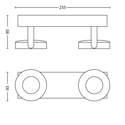 Philips - LED Ściemnialne oświetlenie punktowe 2xLED/4,5W/230V