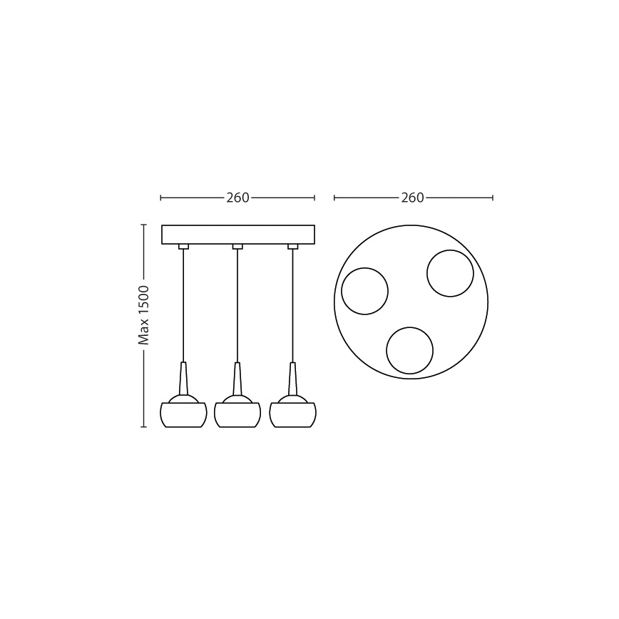 Philips 53223/11/16 - LED Lampa wisząca CYPRESS 3xLED/3W/230V