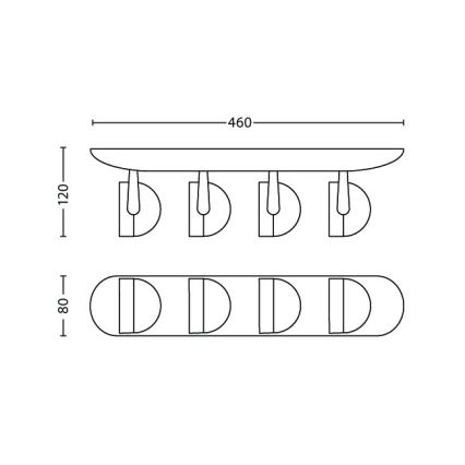 Philips - LED reflektor 4xLED/3W/230V