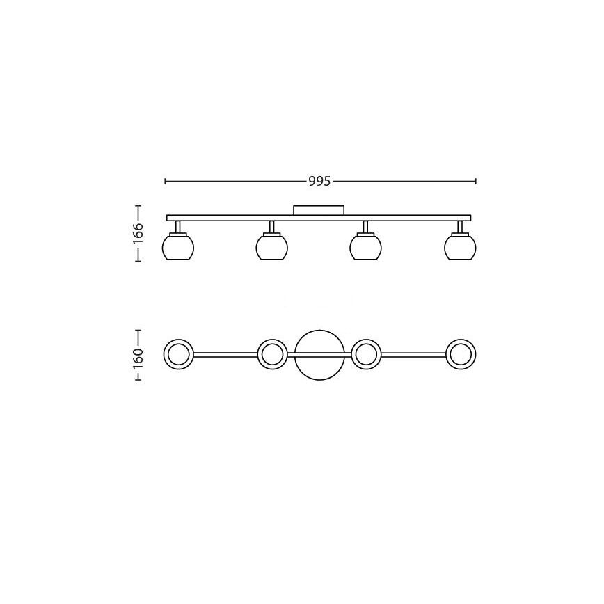 Philips 53324/17/16 - LED reflektor BALLA 4xLED/4W/230V