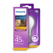 Philips 538627 - LED Ściemnialna żarówka E27/8,5W/230V 2000K
