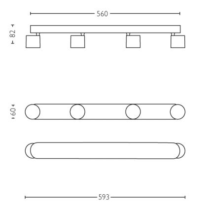 Philips 56244/31/P0 - LED Oświetlenie punktowe STAR 4xLED/4,5W/230V