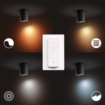 Philips - Lampa ściemnialna LED Hue PILLAR 1xGU10/5W/230V + pilot zdalnego sterowania