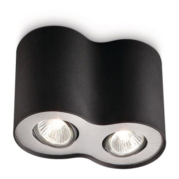 Philips 56332/30/10 - Lampa sufitowa MYLIVING PILLAR 2xGU10/35W/230V czarny