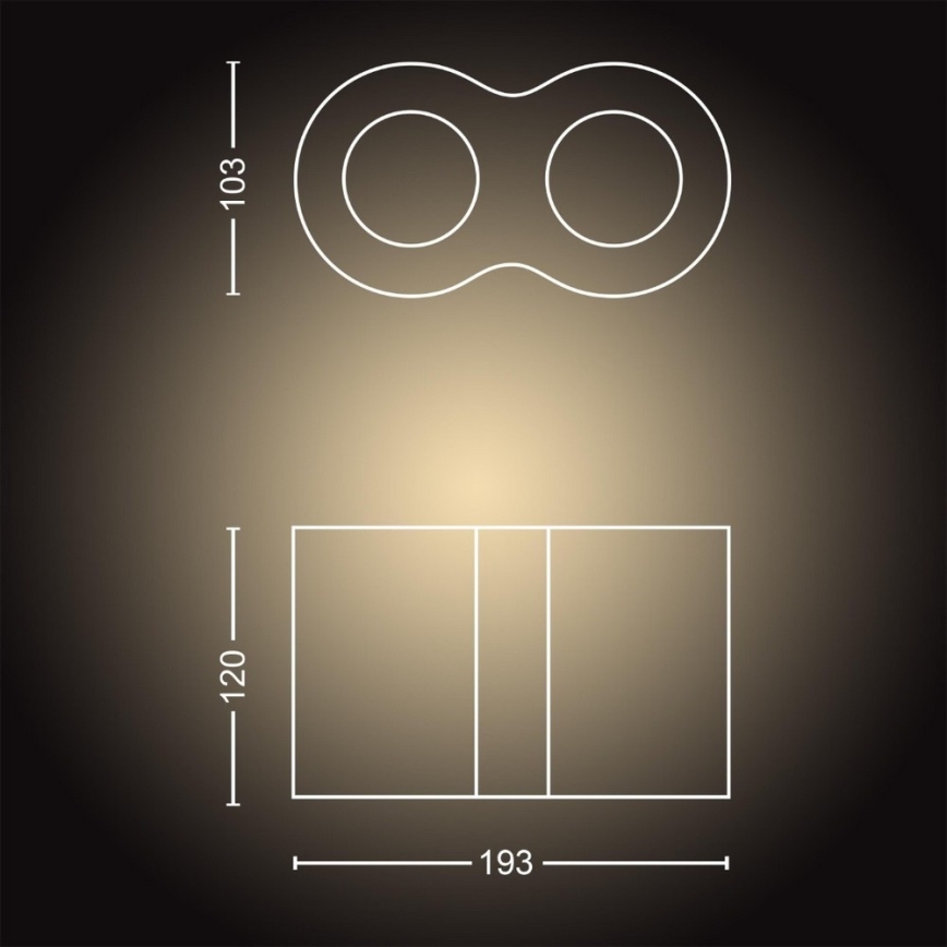 Philips - LED Oświetlenie ściemnialne Hue PILLAR 2xGU10/5W/230V + ZS