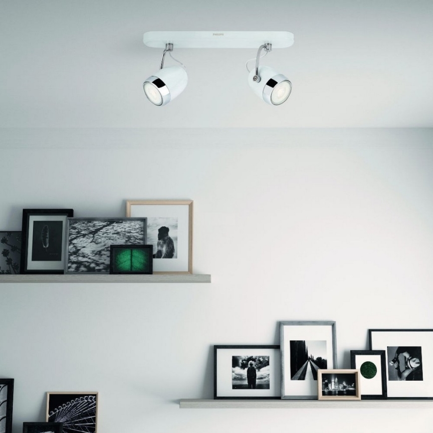 Philips 56482/31/PN - Oświetlenie punktowe MYLIVING BALSA 2xGU10/35W/230V