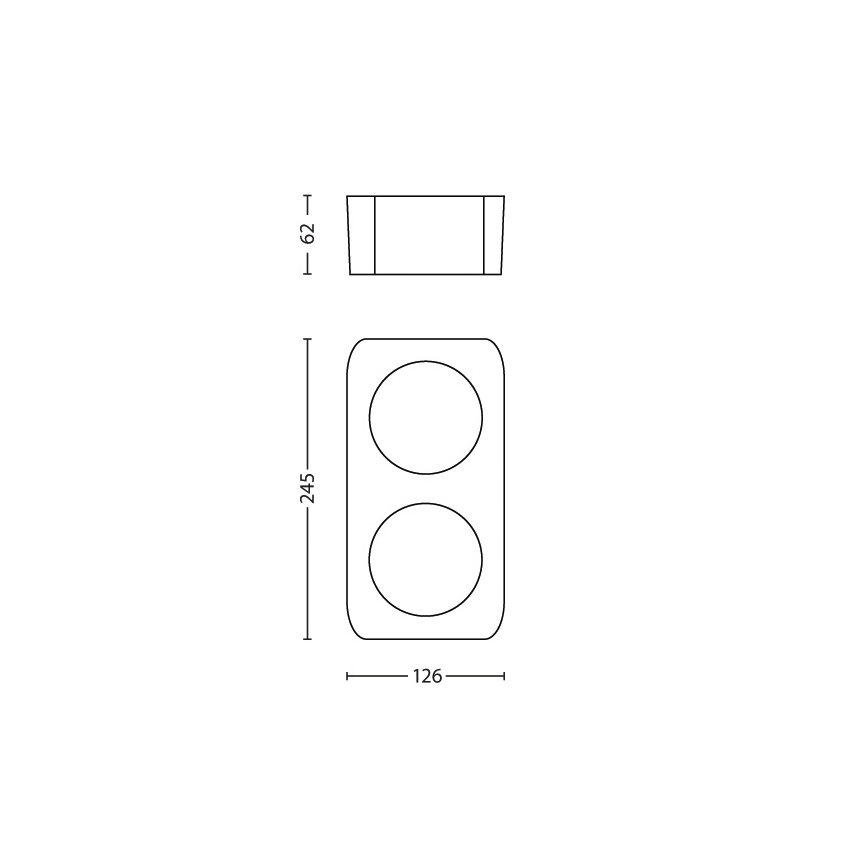 Philips 57952/31/16 - LED Reflektor punktowy  MYLIVING CONFIDENT 2xGX53/9,5W/230V