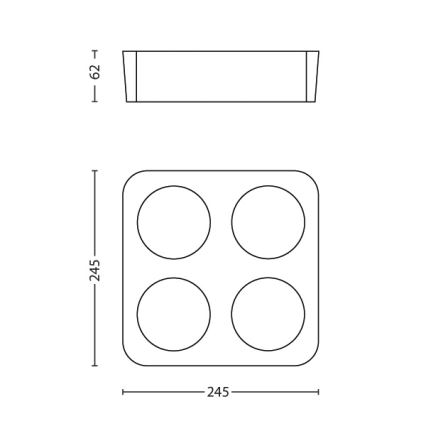 Philips 57954/31/16 - Reflektor punktowy ECOMOODS CONFIDENT 4xGX53/9W/230V