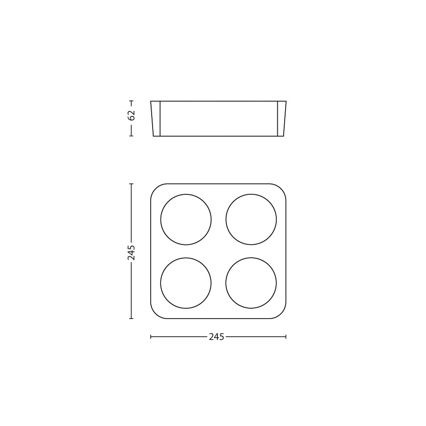 Philips 57954/31/16 - Reflektor punktowy ECOMOODS CONFIDENT 4xGX53/9W/230V