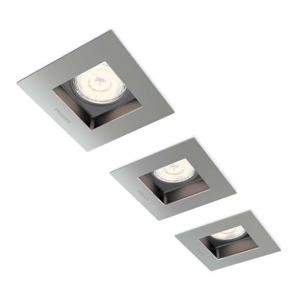 Philips 59193/17/16 - ZESTAW 3x LED oprawa wpuszczana PORRIMA 1xLED/4,5W/230V
