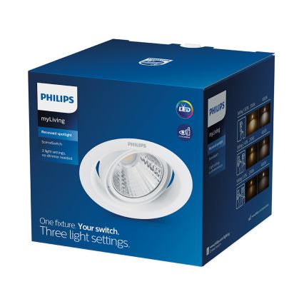 Philips - LED Oprawa wpuszczana 1xLED/3W/230V 2700K