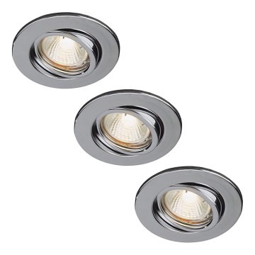 Philips 59902/11/16 - ZESTAW 3x Oprawa wpuszczana łazienkowa 1xGU10/35W