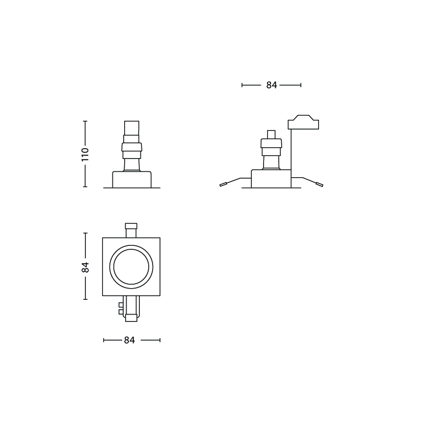 Philips 59902/11/PN - ZESTAW 3x Oprawa wpuszczana łazienkowa ROOTS 3xGU10/50W