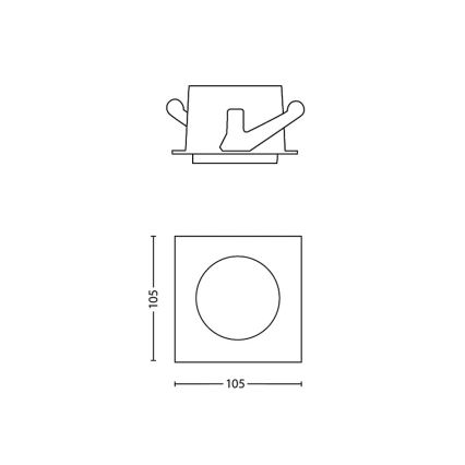 Philips 59910/11/PN - LED Łazienkowe oświetlenie wpuszczane THERMAL 1xGU10/6W/230V IP44