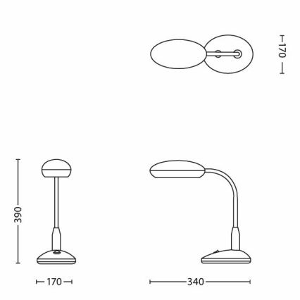 Philips 69225/28/16 - Lampa stołowa MYHOMEOFFICE 1xE27/11W/230V