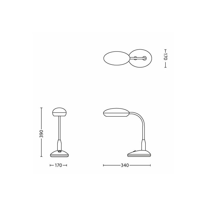 Philips 69225/28/16 - Lampa stołowa MYHOMEOFFICE 1xE27/11W/230V