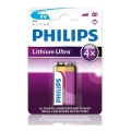 Philips 6FR61LB1A/10 - Bateria litowa 6LR61 LITHIUM ULTRA 9V 600mAh