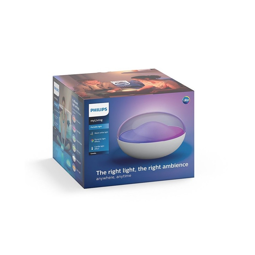 Philips 70104/31/P0 - LED RGB Ściemnialna lampa przenośna CAMELLIA LED/3W/5V