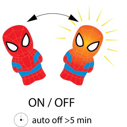 Philips 71768/40/16 - LED  Lampa dziecięca  DISNEY SPIDER-MAN 2xLED/0,2W/2xAAA