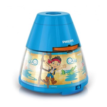 Philips 71769/05/16 - Lampa dziecięca z projektorem DISNEY JAKE PIRATE 1xLED/0,1W + 3xLED/0,3W/4,5V Philips 71769/05/16 - Lampa dziecięca z projektorem DISNEY JAKE PIRATE 1xLED/0,1W + 3xLED/0,3W/4,5V