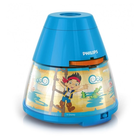 Philips 71769/05/16 - LED Projektor dziecięcy DISNEY PIRATE LED/0,1W/3xAA