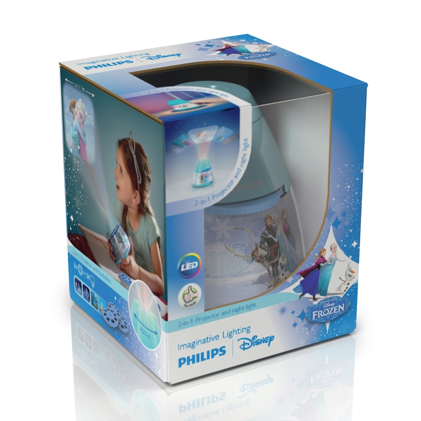 Philips 71769/08/16 - Projektor dziecięcy DISNEY FROZEN LED/0,1W/3xAA