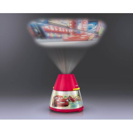 Philips 71769/32/16 - Lampa stołowa dziecięca i projektor DISNEY CARS 1xLED/0,1W + 3xLED/0,3W/4,5V