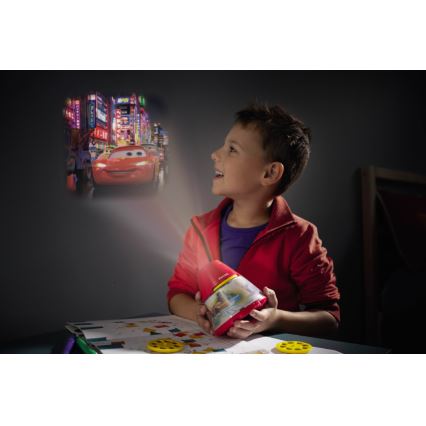Philips 71769/32/16 - Lampa stołowa dziecięca i projektor DISNEY CARS 1xLED/0,1W + 3xLED/0,3W/4,5V
