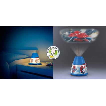 Philips 71769/40/16 - LED Projektor dziecięcy MARVEL SPIDER MAN LED/0,1W/3xAA