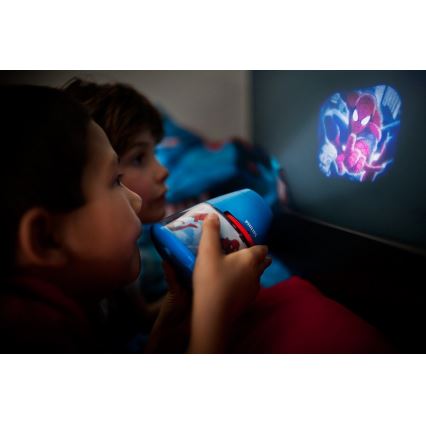 Philips 71769/40/16 - LED Projektor dziecięcy MARVEL SPIDER MAN LED/0,1W/3xAA