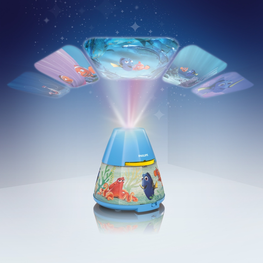 Philips 71769/90/16 - Projektor dziecięcy DISNEY FINDING DORY LED/0,1W/3xAAA