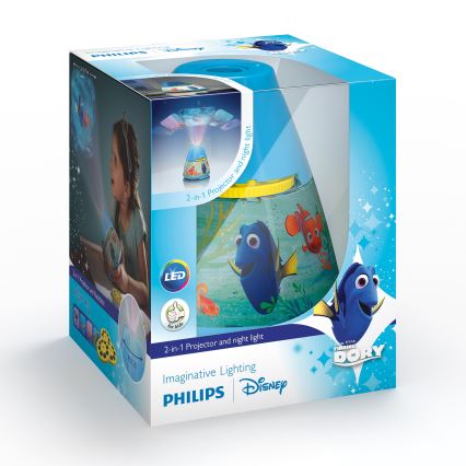 Philips 71769/90/16 - Projektor dziecięcy DISNEY FINDING DORY LED/0,1W/3xAAA