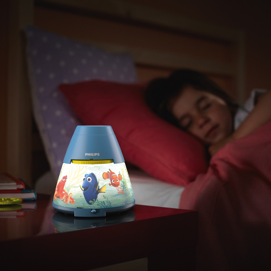 Philips 71769/90/16 - Projektor dziecięcy DISNEY FINDING DORY LED/0,1W/3xAAA