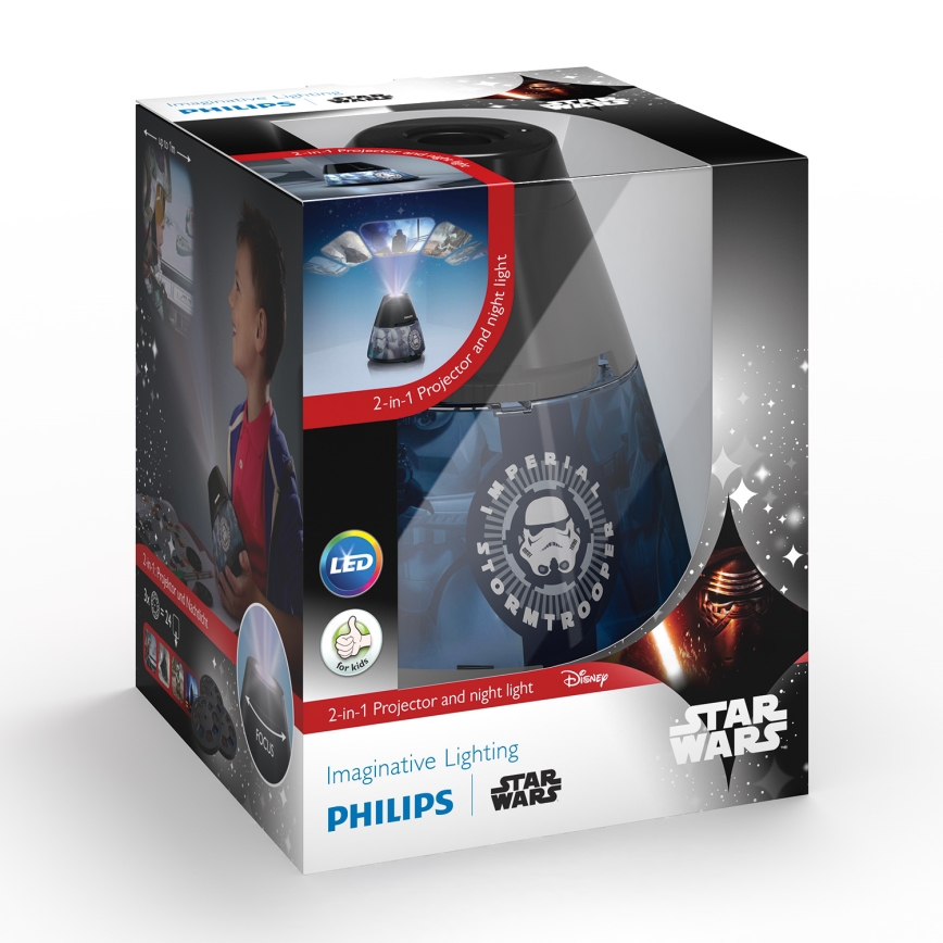 Philips 71769/99/16 - Projektor dziecięcy STAR WARS LED/0,1W/3xAA