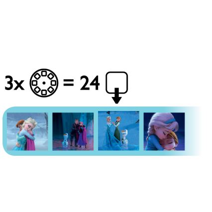 LED Lampa dziecięca  1xLED/3xLR44 projektor