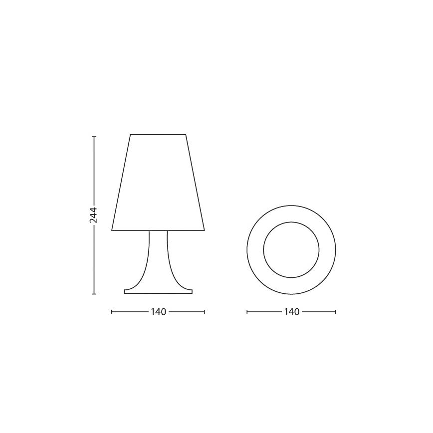 Philips 71795/28/16 - Lampa stołowa dla dzieci DISNEY PRINCESS LED/2,3W/230V