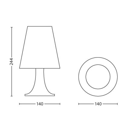 Philips - LED Dziecięca lampa stołowa 1xLED/2,3W/230V