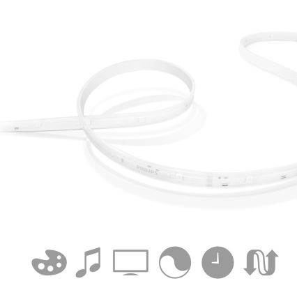 Philips Hue LIGHTSTRIP - RGB LED Ściemnialna taśma przedłużenie 1m