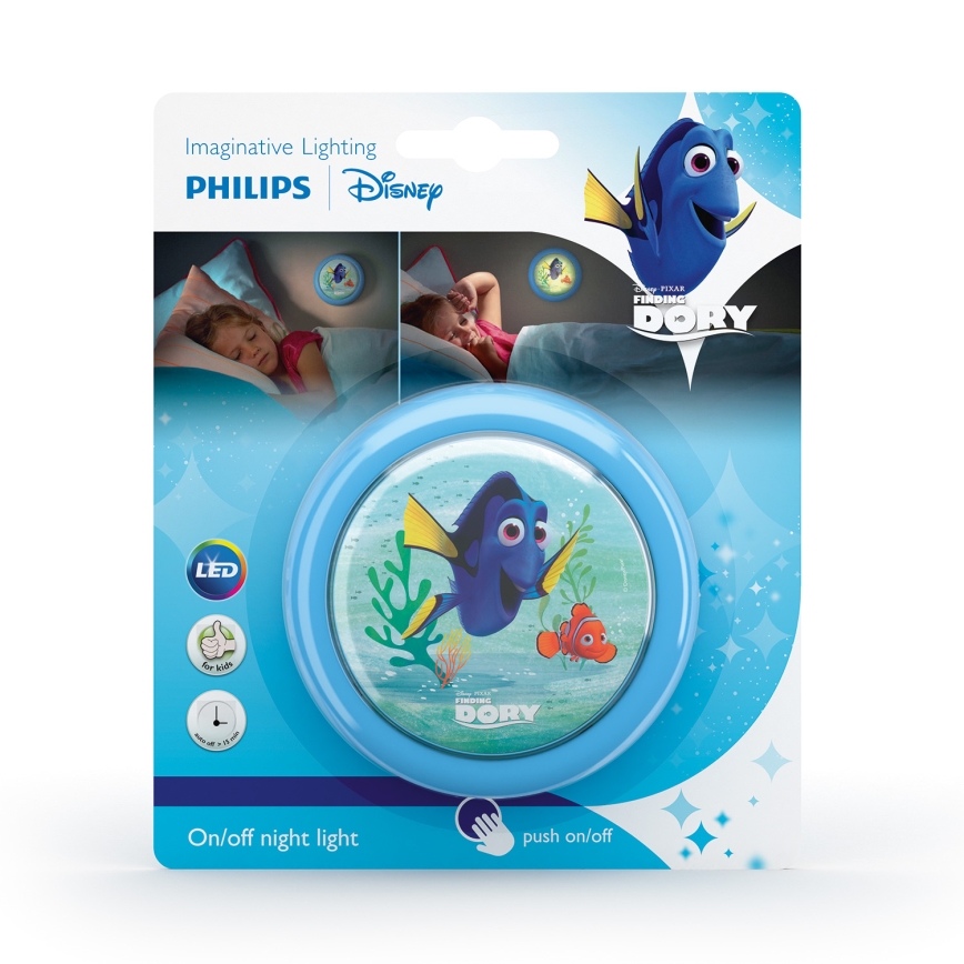 Philips 71924/35/P0 - Lampa dotykowa dla dzieci DISNEY FINDING DORY LED/0,3W/2xAAA