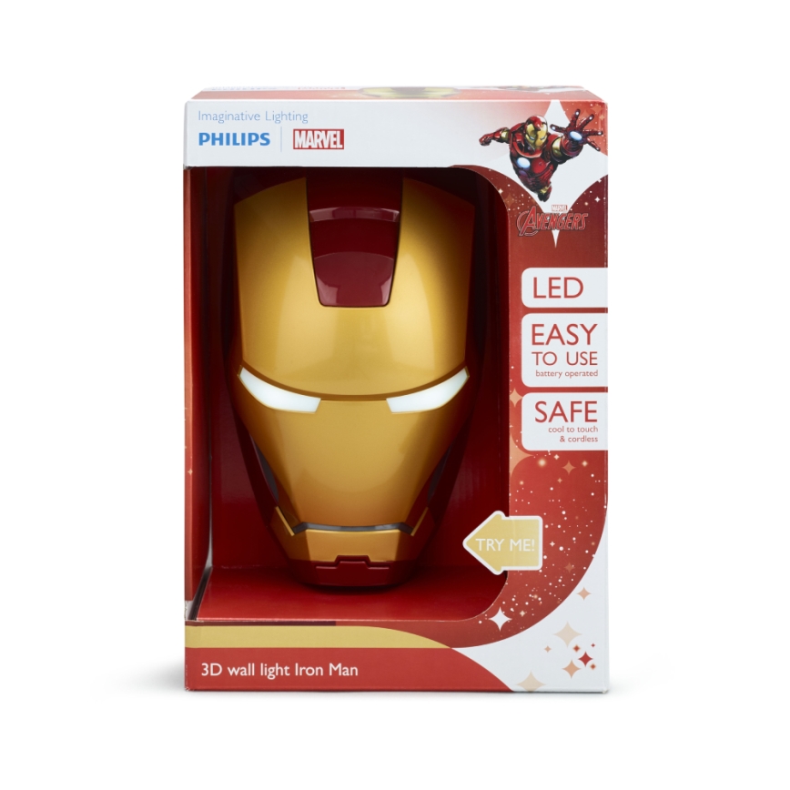 Philips 71939/55/P0 - LED Lampa dziecięca DISNEY IRON MAN 2xLED/0,2W/3V